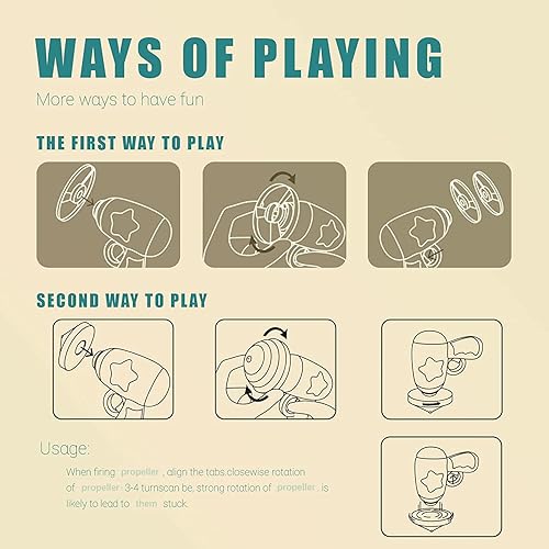 Miniatura 3 de Juguete de caza para gatos, disco volador interactivo con tapas giratorias iluminadas, hélices LED y 4 hélices voladoras, juguete de pista para