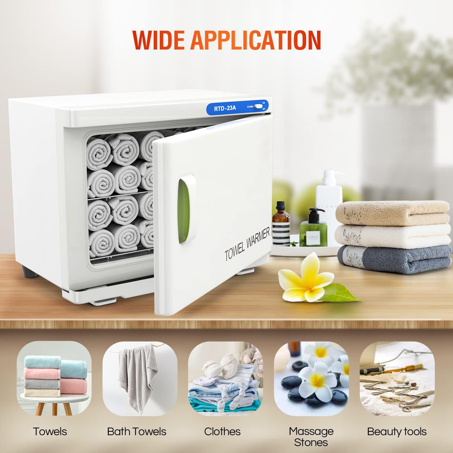 Gabinete Calentador De Toallas De 176 °F, CalefaccióN De 360 °, Gabinete De DesinfeccióN De Toallas De 18 L, Seguridad Y Salud, Uso Para Spa Facial, Belleza Del Cabello, Equipos De SalóN Y Hogar