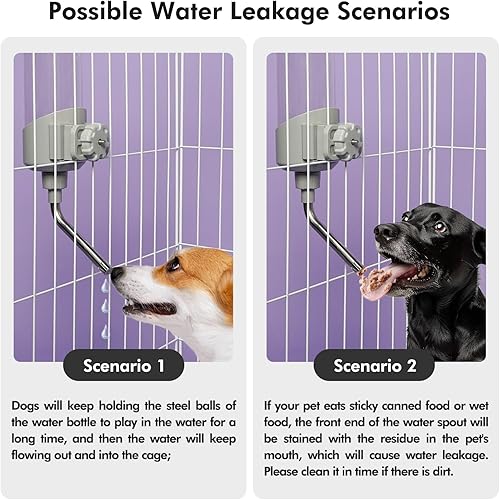 Miniatura 3 de VANNON Top Fill - Dispensador de agua para perros para jaulas, botella de agua de alimentación automática de 23 onzas para perros, gatos y conejos,