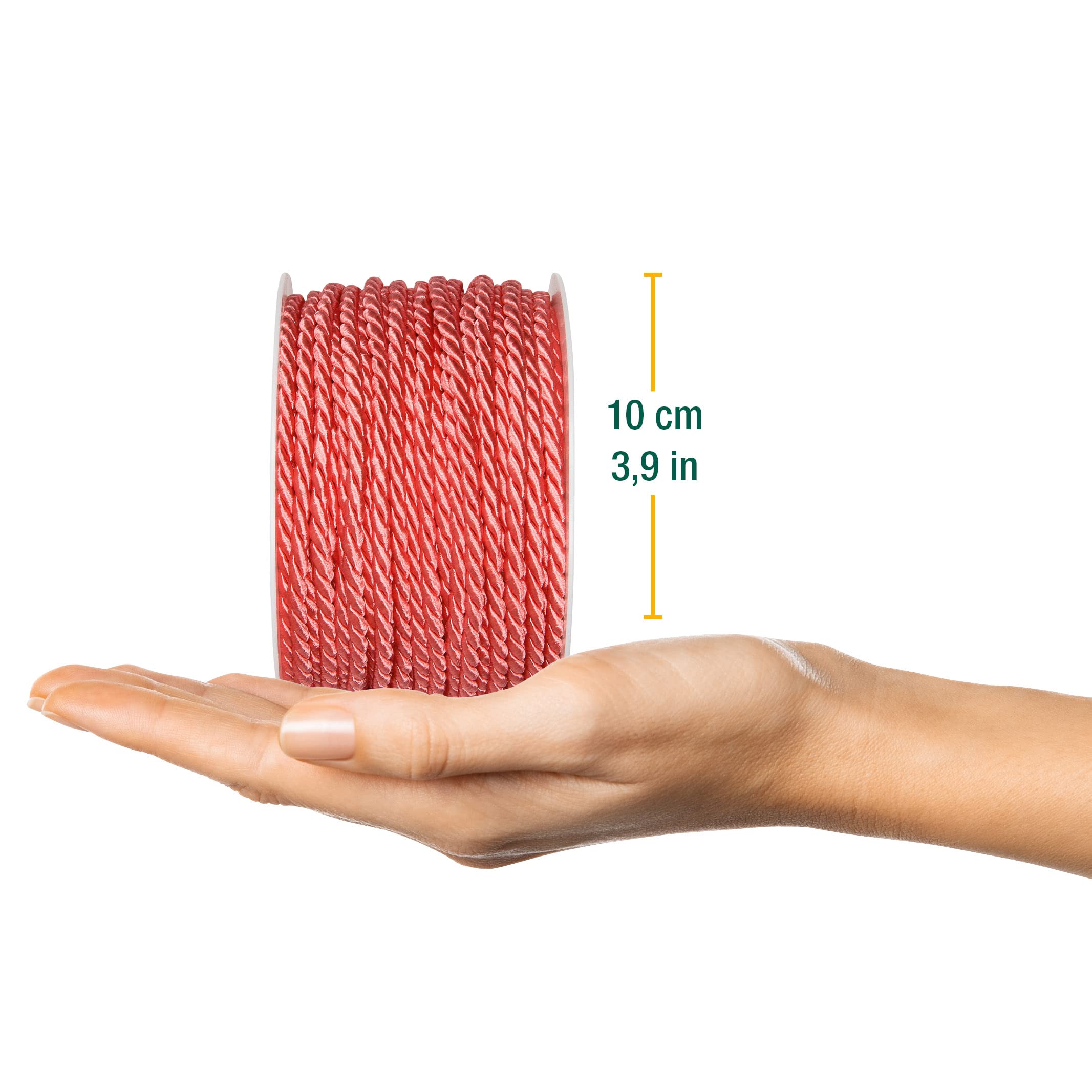Halbach Seidenbänder Premium Cord (Flamingo), 4 mm - Image 2