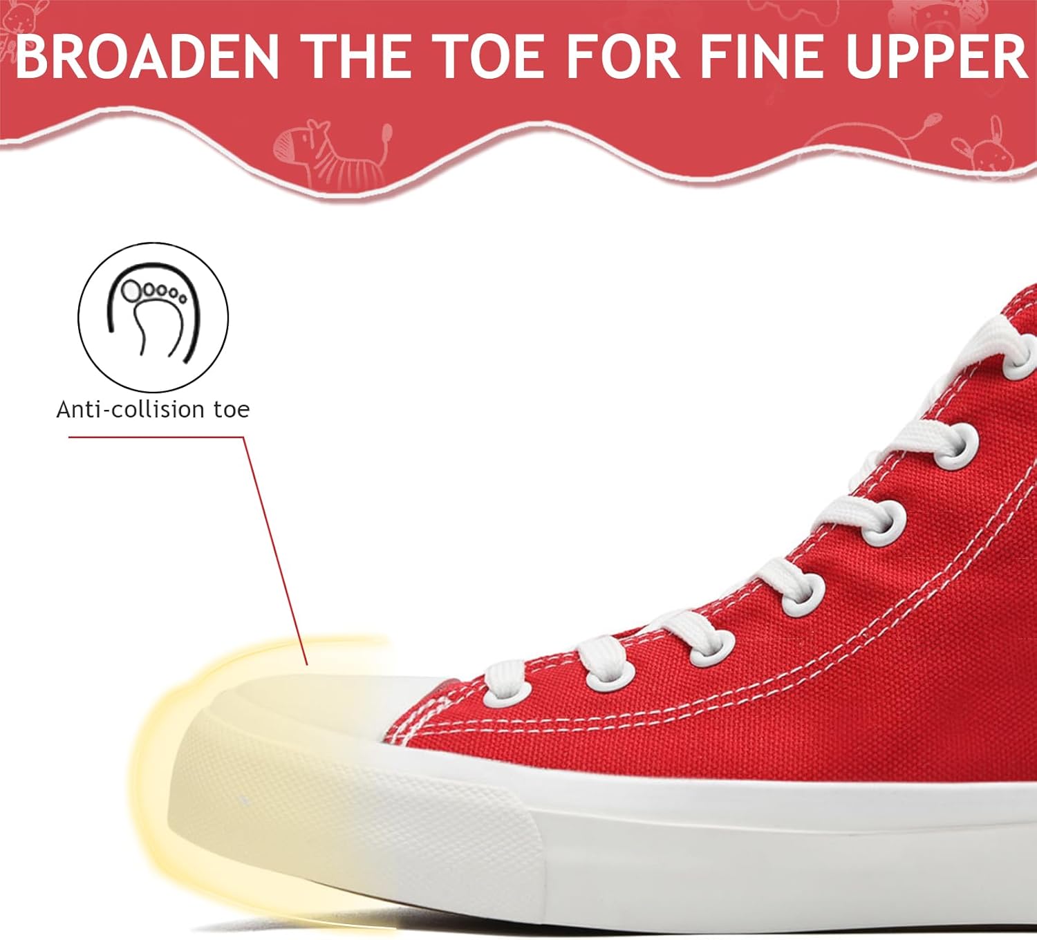 Toddler Shoes for Boys Girls, Kids Canvas Sneakers Classic Adjustable Strap Lace Up Comfortable Lightweight Running Walking Casual Shoes - Image 6