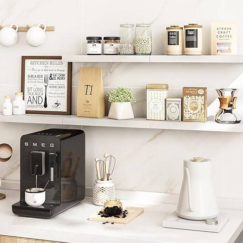 Miniatura 7 de Fixwal Estantes flotantes de 32 pulgadas para pared, estantes negros para montar en la pared con soporte invisible para baño, sala de estar,