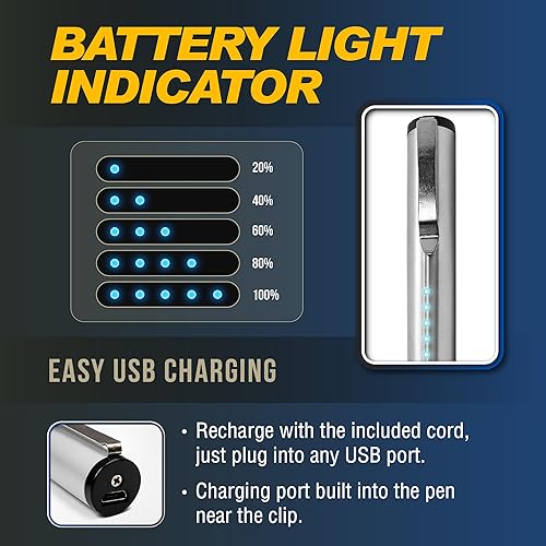 Miniatura 4 de Streetwise Pain Pen 25,000,000 voltios Pistola paralizante para autoprotección - Lápiz táctico paralizante para mujeres y hombres, recargable por