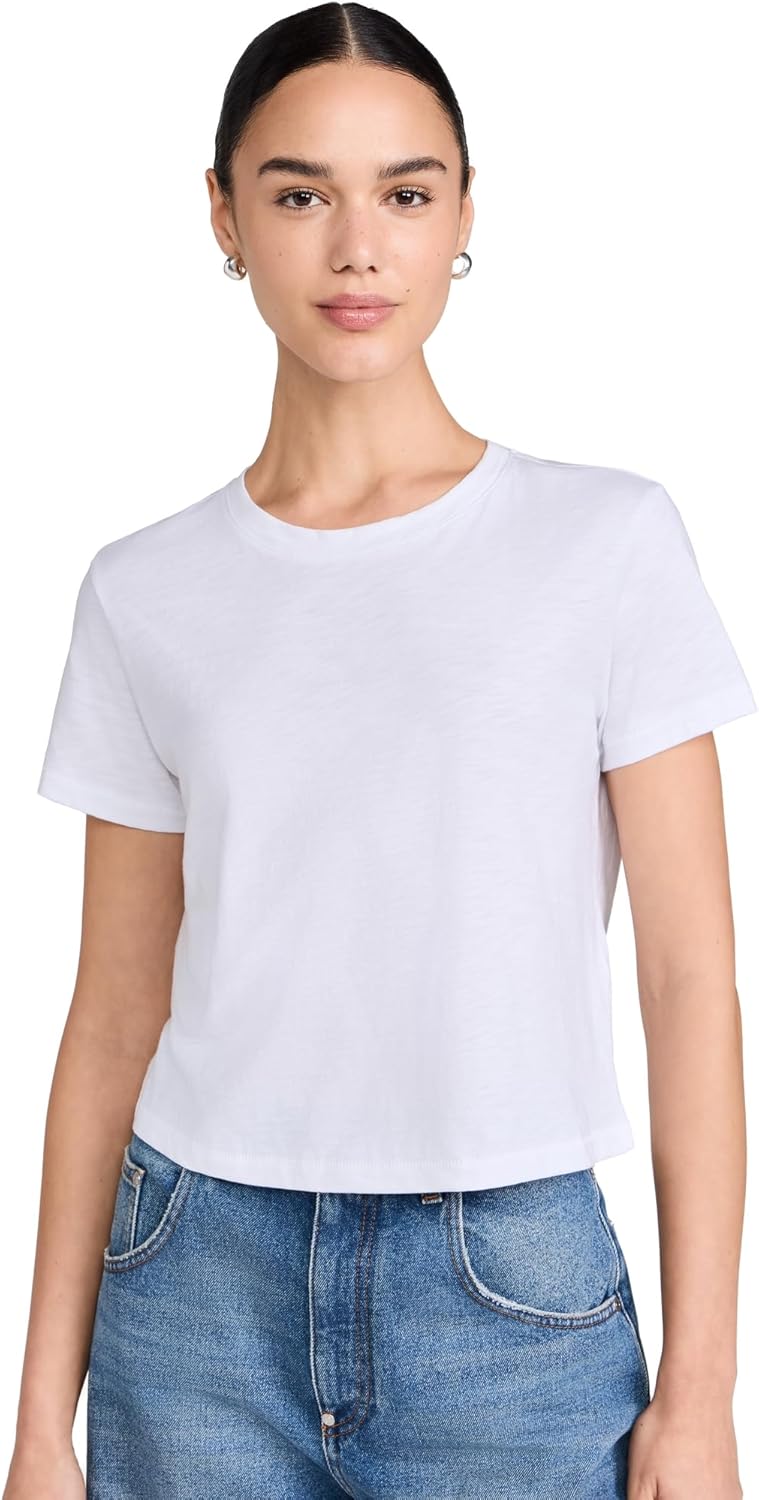 Madewell Women's The Boxy Crop Tee in Soft Slub