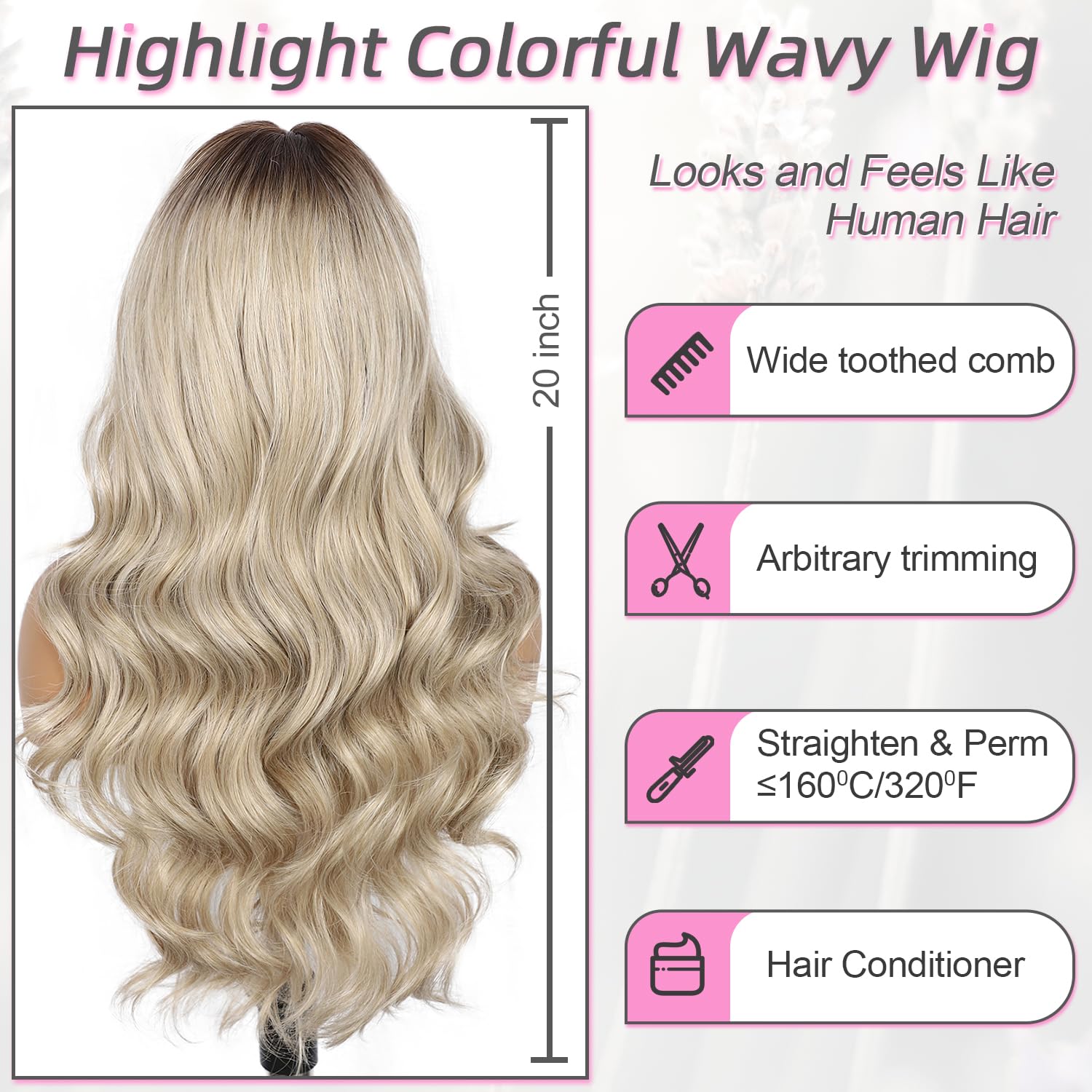 Amazon.com : SAPPHIREWIGS 13×4 Platinum Blonde Lace Front  display picture 2