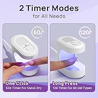 Vista 7 de BTArtboxnails Gel Constructor de Puntas de Uñas - Gel Constructor de Larga Duración de 15ml con Lámpara de Uñas Portátil para XCOATTIPS Francés, Dúo