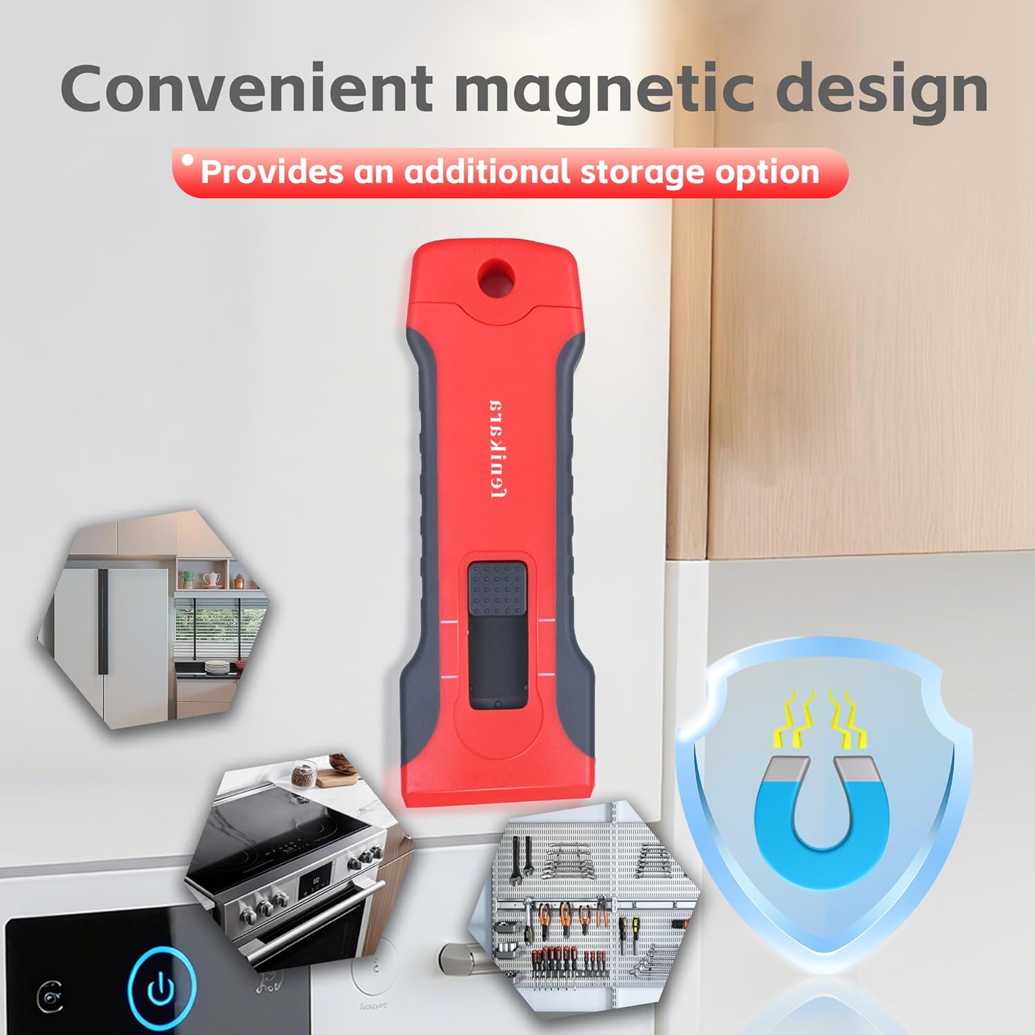 Upgraded Extractable & Magnetic Razor Blade Scraper Tool with 3PCS Plastic Razor Blade Scraper, Razor Scraper with 10 Extra Blades, Cleaning plastic Scraper Tool, sticker, Window, Glass Scraper