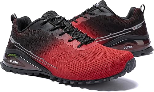 Miniatura 3 de Kricely - Tenis de correr para hombre, para caminar y hacer senderismo, tenis para entrenamiento funcional, para exteriores, calzado informal de
