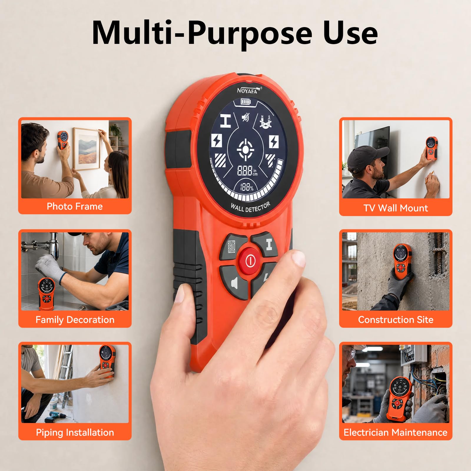NOYAFA Stud Finder - Detect Studs, Pipes & Wires -7 NOYAFA Stud Finder - Detect Studs, Pipes & Wires -7