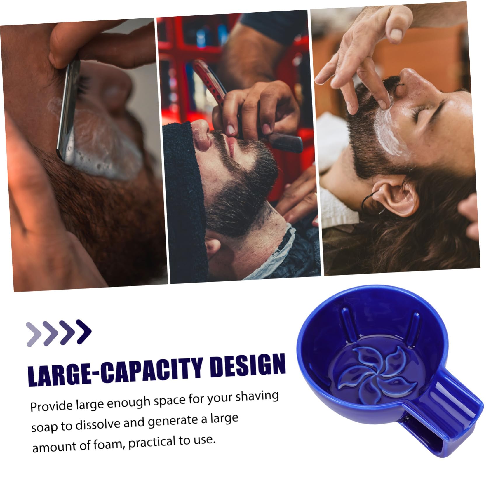 Ciotola da Barba la Schiuma in Ceramica per Uomo Capacità Grande Accessorio Pulizia Efficiente Design Funzionale la Rasatura a Casa