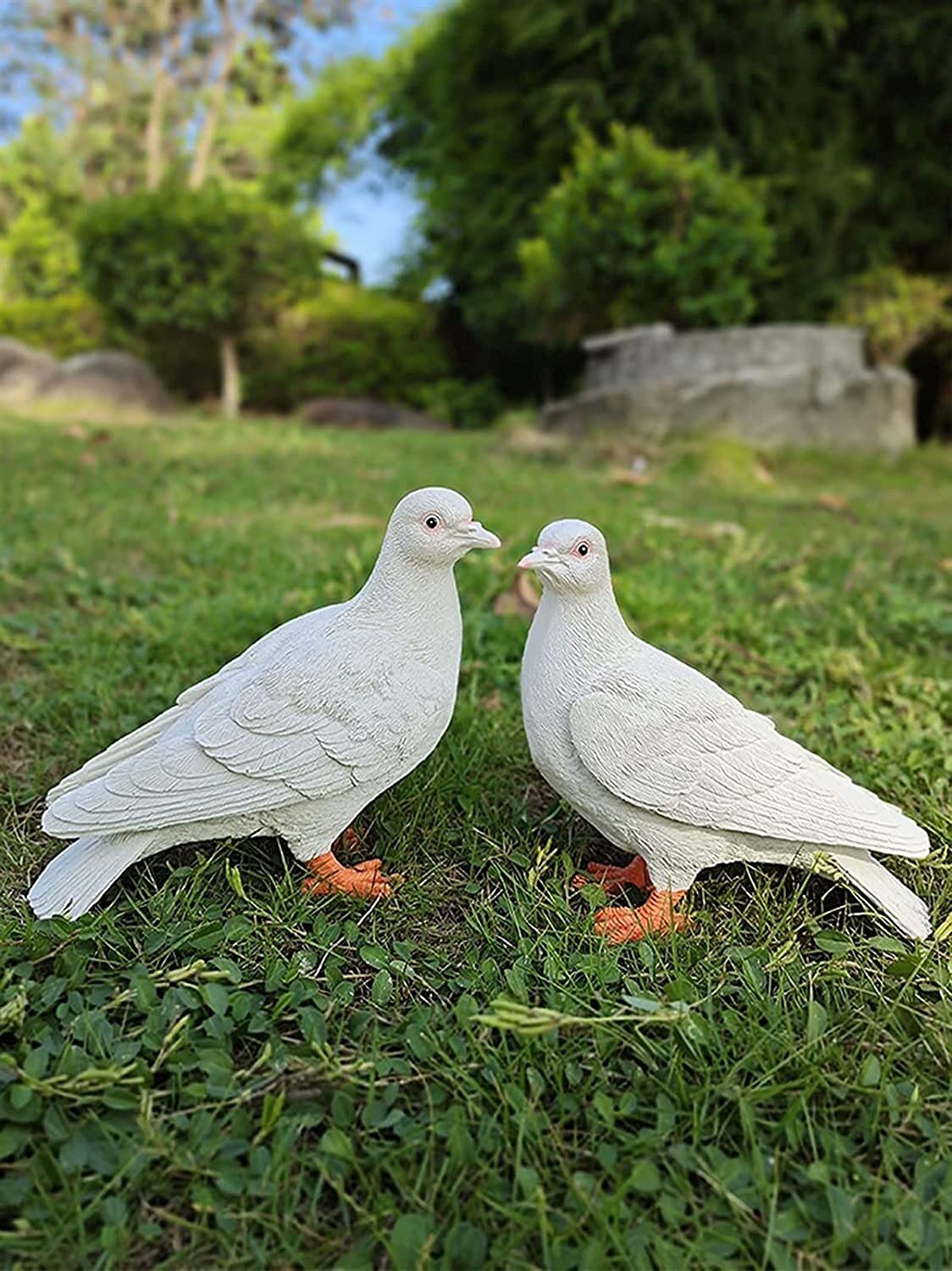 MNUvxzaewf Outdoor Statues for Garden, Front Porch Simulation Animal Decoration Creative Peace Dove Sculpture Balcony Roof