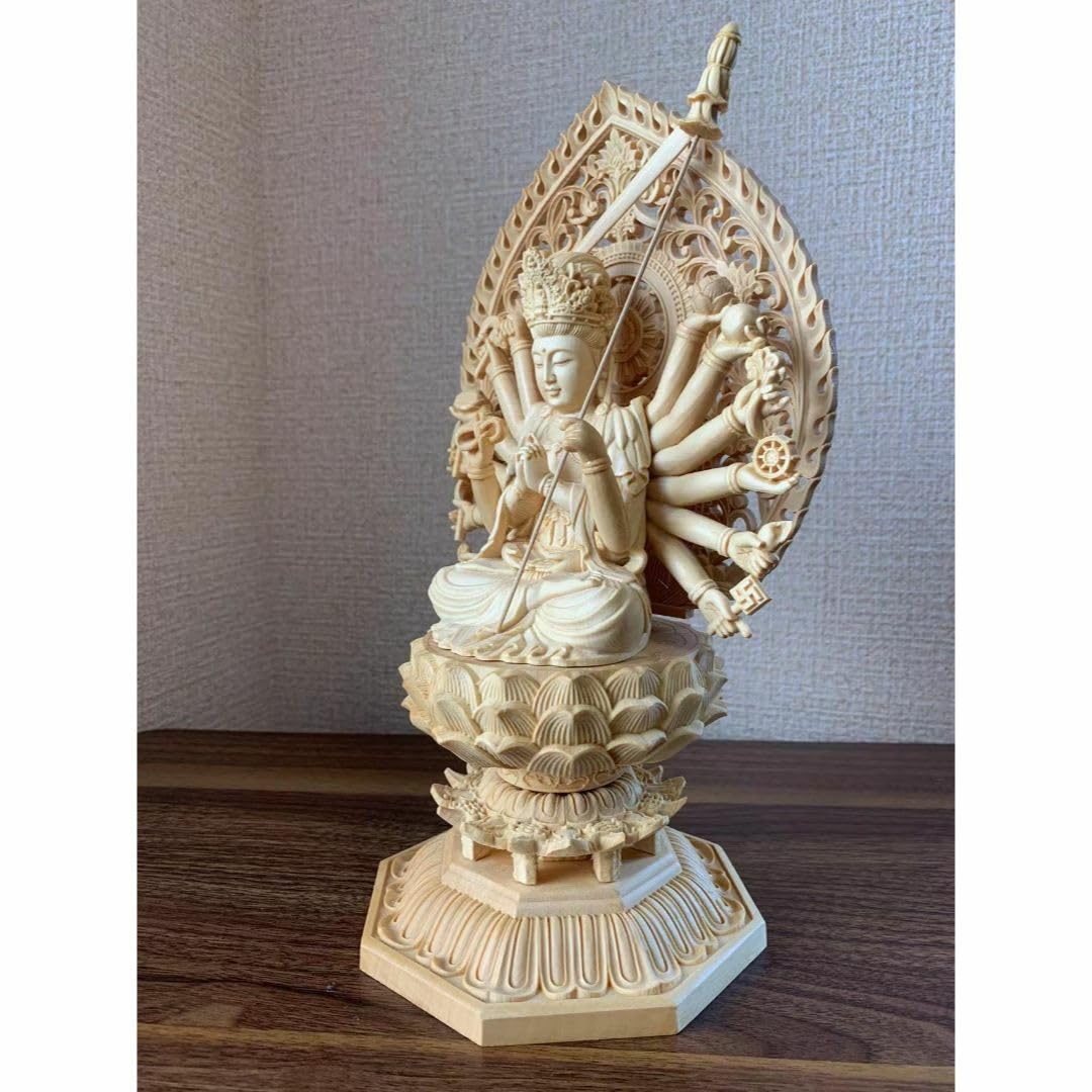 仏像 木彫り 准胝観音菩薩像 檜木