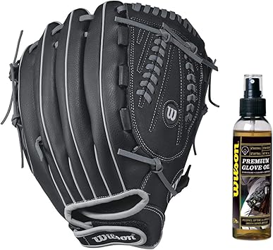 Amazon Wilson A360 スローピッチグローブ 右手用 プレミアム 野球グローブオイル Wilson ウイルソン ソフトボール