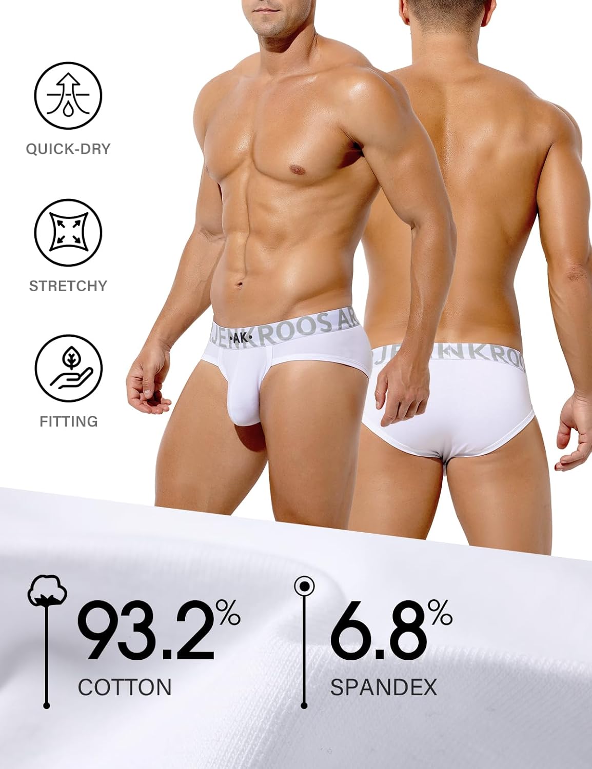 Arjen Kroos Men's Cotton Sport Briefs Sexy Low Rise Briefs Athletic Pouch Underwear - Image 5