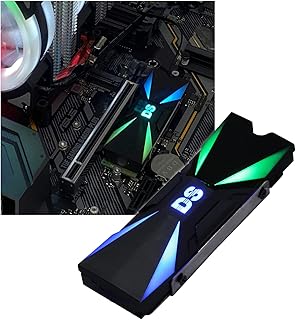 DS M2 SSD Heat Sink with 3PIN LED ARGB Header, Thermal Silicone pad for NGFF NVME 2280 M.2 PCIE, NVMe SSD or M.2 SATA SSD, Compatible with Aura or Mystic (M Series)