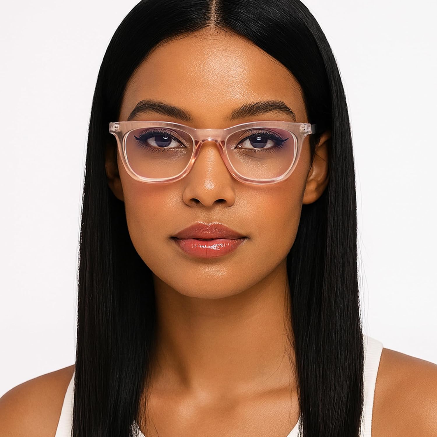 2SeeLife Blue Light Reading Glasses for Women – Small-Medium Fit, Sturdy Frame, Spring Hinges, Premium Readers, Pink, +2.00