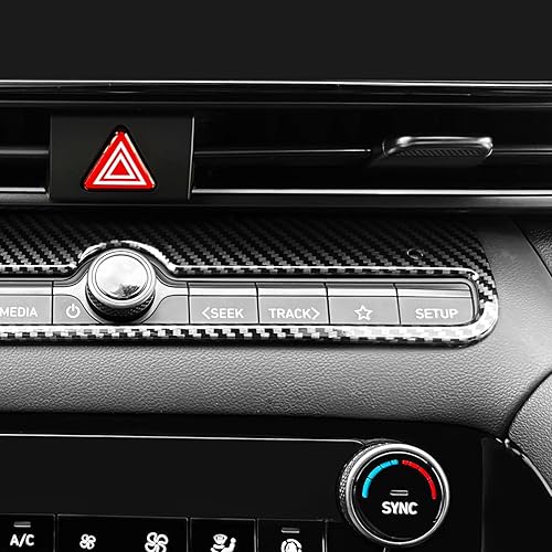 Miniatura 6 de Cubierta de botón de arranque de automóvil de una pieza, estilo de fibra de carbono, accesorios para el interior del automóvil, compatible con