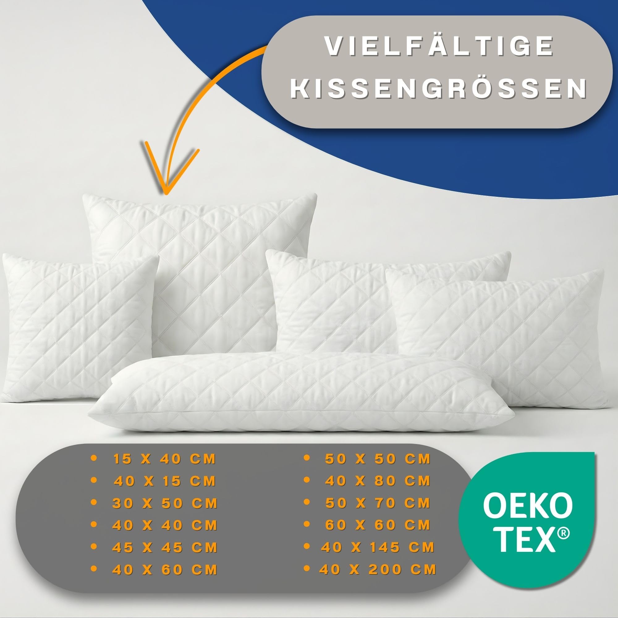 Amazinggirl Kopfkissen 50x70 cm 2er Set – Schlafkissen mit Mikrofaser Füllung – Bild 3