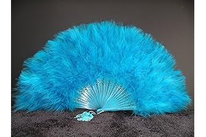 Mesmerizing Blue Feather Fan: A symphony of Azure Grace