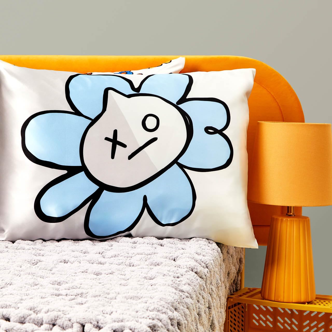 Kitsch x BT21 Satin Pillowcase with Zipper for Hair & Skin, Softer Than Silk Pillow Cases, Queen Pillow Covers - Image 4