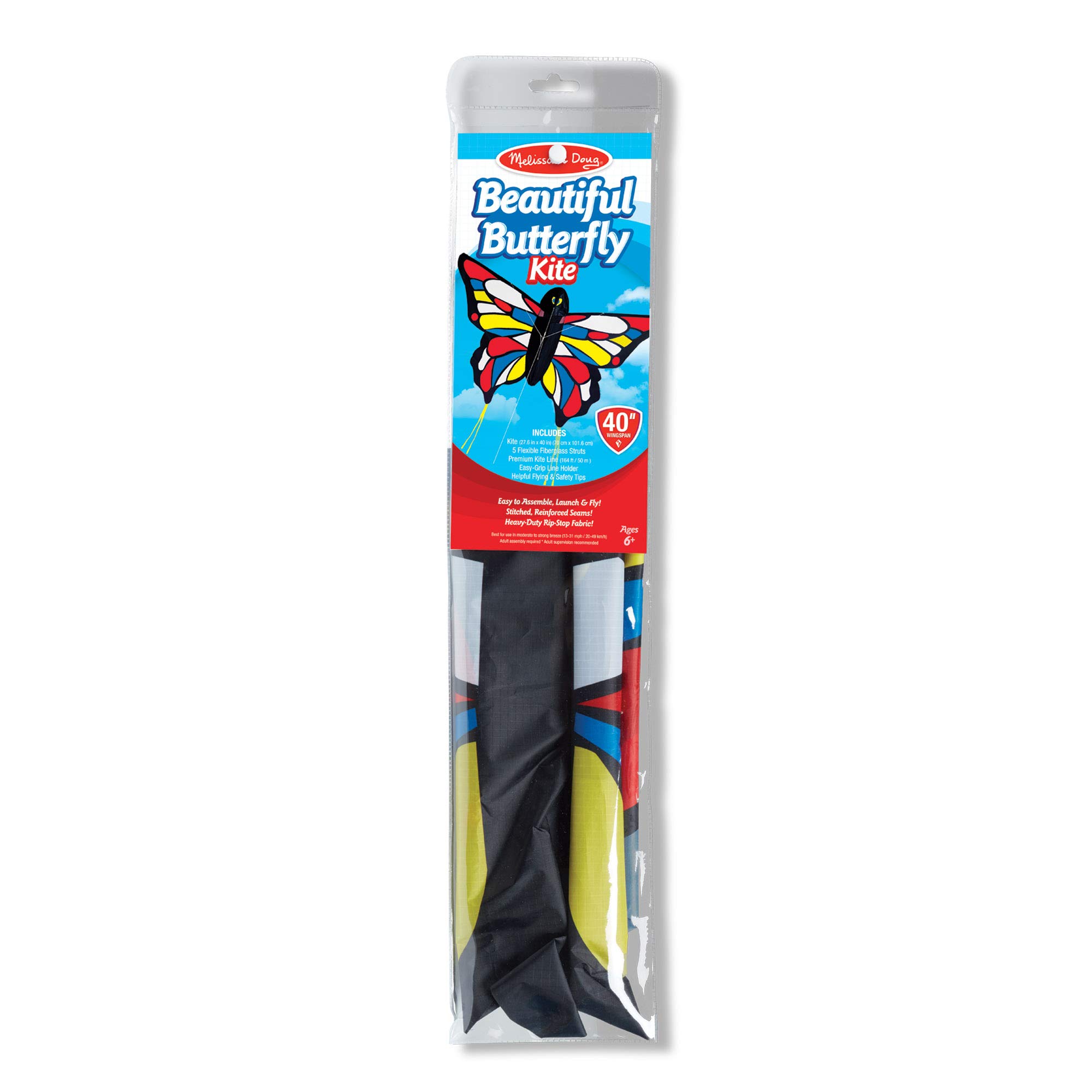 Cerf-volant Perroquet Arc-en-Ciel Melissa & Doug – Jouet D'extérieur Pour Enfants Et Adultes