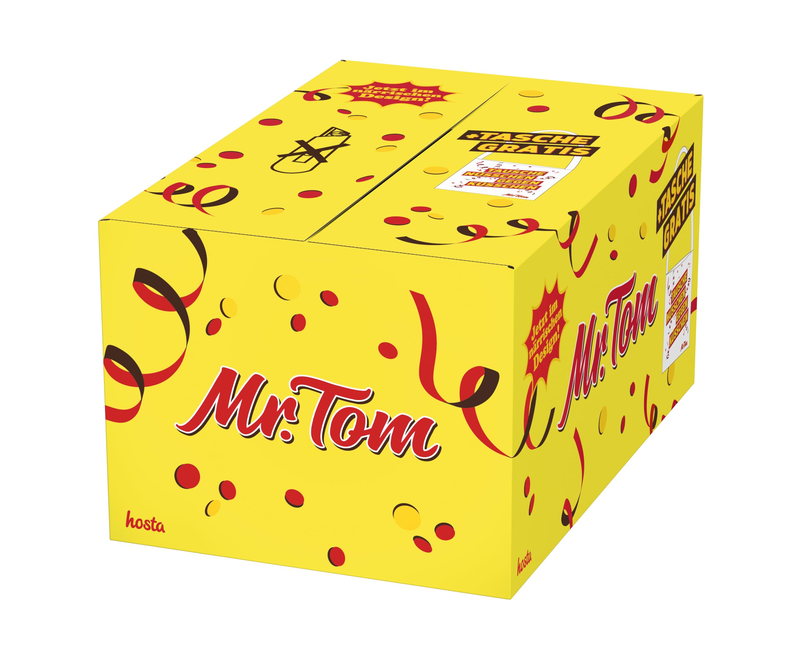 Mr Tom Minis 140 x 15g (2,1Kg) geröstete Erdnüsse mit Karamell einzeln verpackt inkl. Wurfbeutel für Karneval