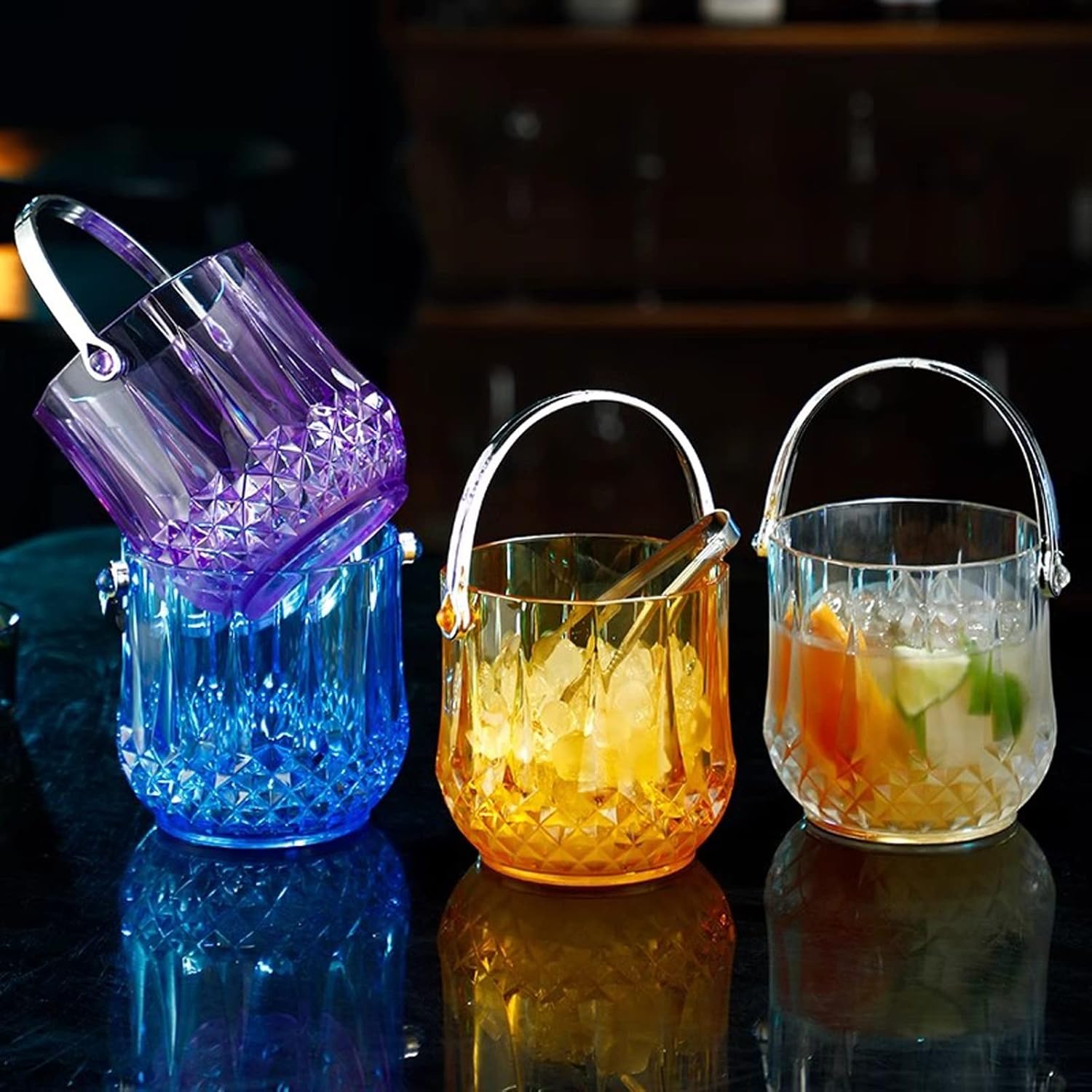 アイスバケツ アイスバケツ カラー アクリル シャンパン バケツ ストレージ アイス キューブ ホーム バー 小さなアイス ワイン