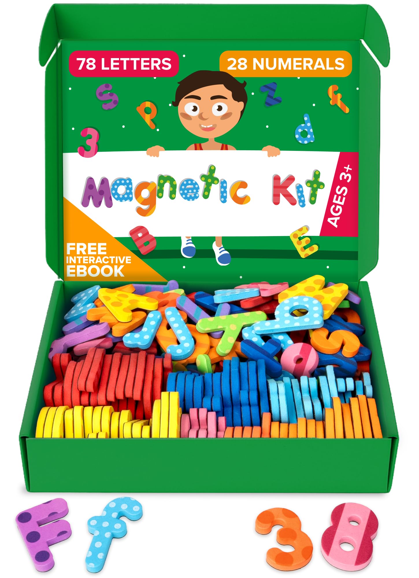 Foam Magnets and Magnetic Letters for Toddlers and Kids - ABC Alphabet for Refrigerator and Dry Erase Board - Baby Magnets for Fridge and Whiteboard - Ideal for Kids!