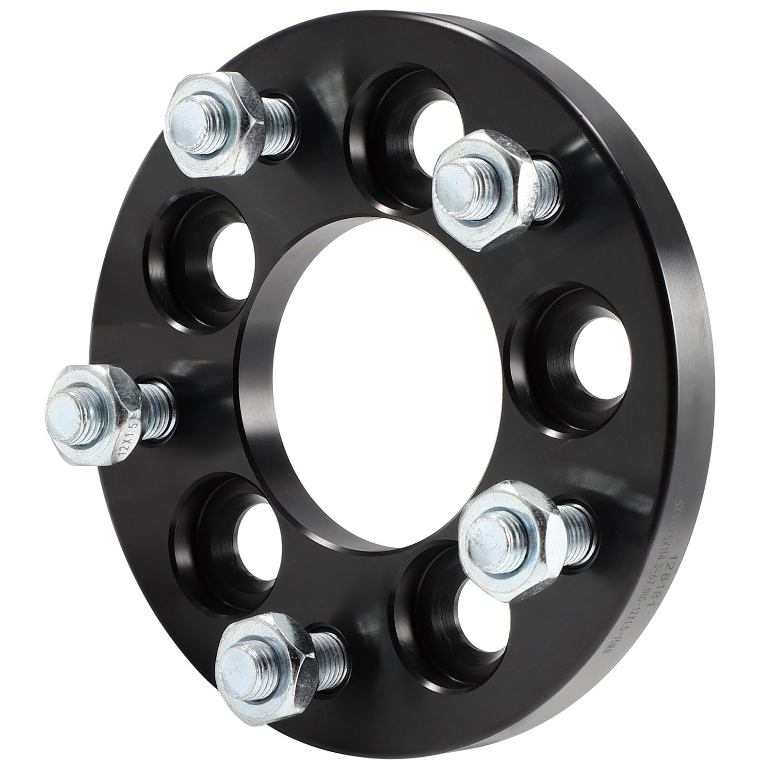 SCITOO 4 adaptadores de rueda de 5 x 100 a 5 x 114.3 pulgadas, orificio de 67.1 mm, pernos de 12 x 1.5, espaciadores de rueda de 5 lengüetas, sin central, ajuste para Camry 1986-1991, Celica 1993-2005