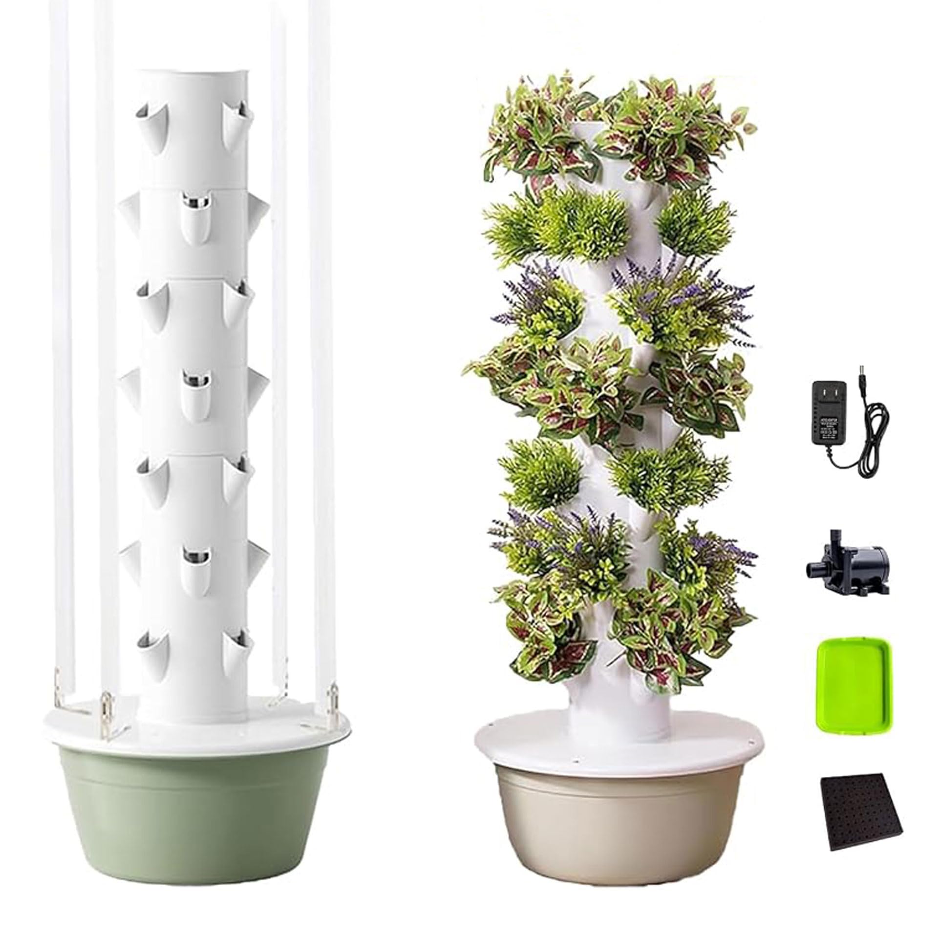 Sghjuy Hydroponics Growing System Vertical Tower LED, 7-layer