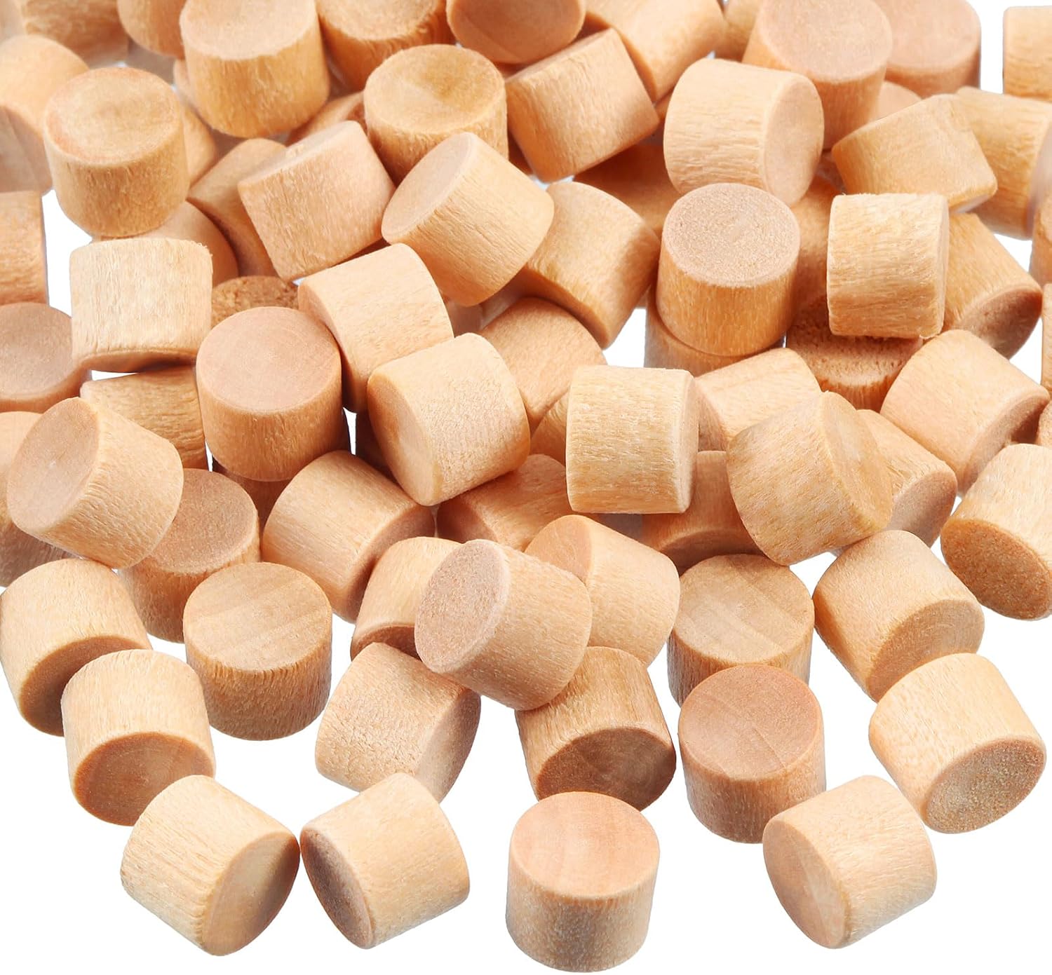 200 Pieces Flat Head Wood Plugs Screw Hole Plugs 3/8 inch