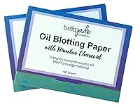 Vista 1 de Hojas de papel secante de aceite – Absorbe instantáneamente el exceso de aceite y brillo de la cara sin manchar el maquillaje – Tamaño grande, 200