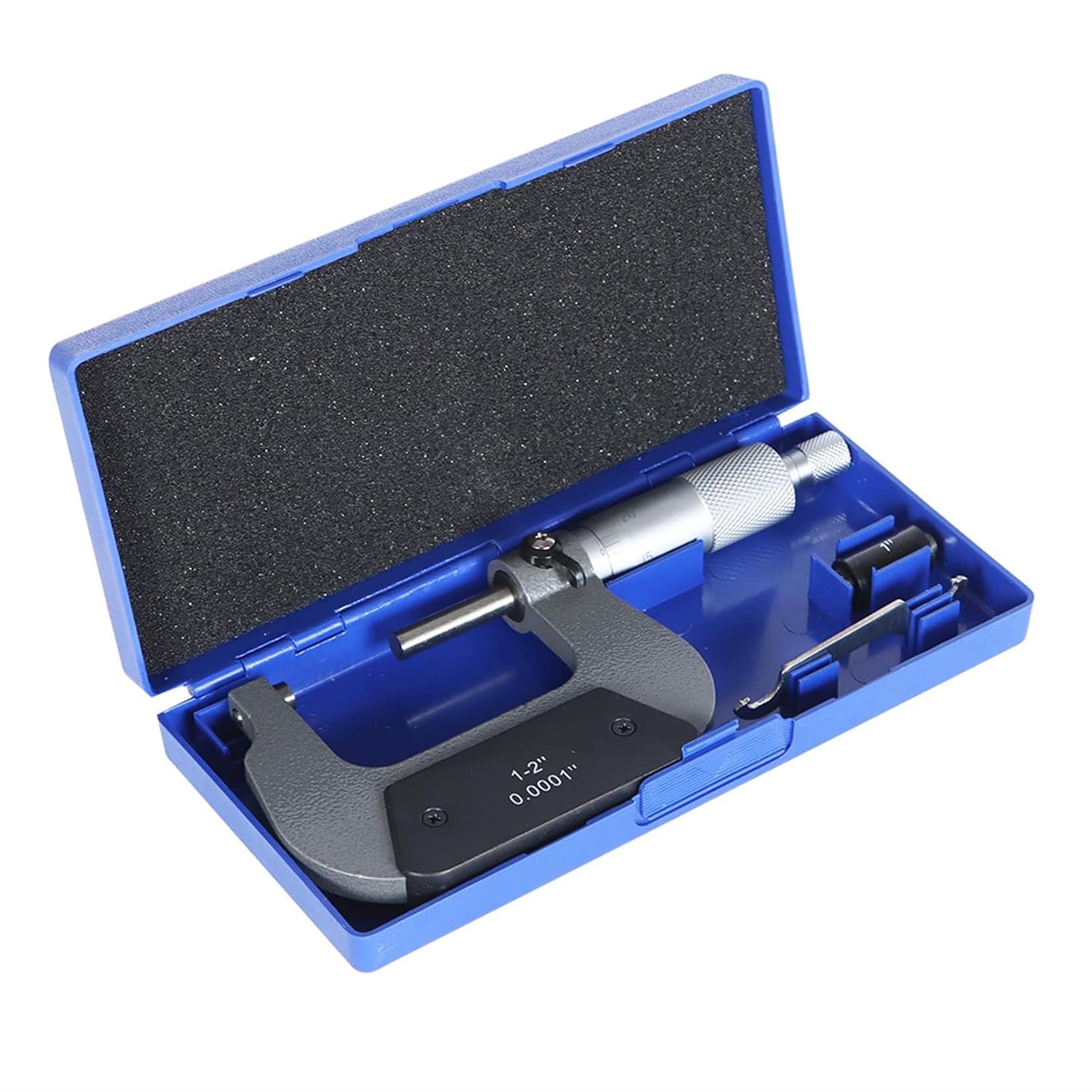 findmall 1-2" Outside Micrometer 0.0001" Carbide Tipped 1-2 Inch Micrometer Machinist Tool