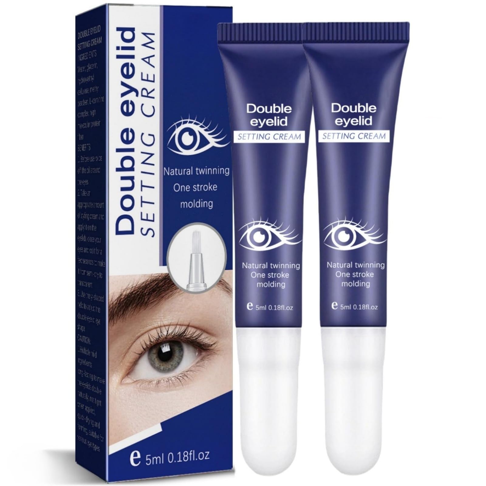 2pcs Eyes Big Lifting Eyelid Defining Cream,Double Eyelid Styling Cream,Eyelid Lift Crea/m,Waterproof Invisible Double-Fold Eyelid Crea/m,Long-Lasting Double Eyelid Shaping Balm,Shaping Gel for Eyes