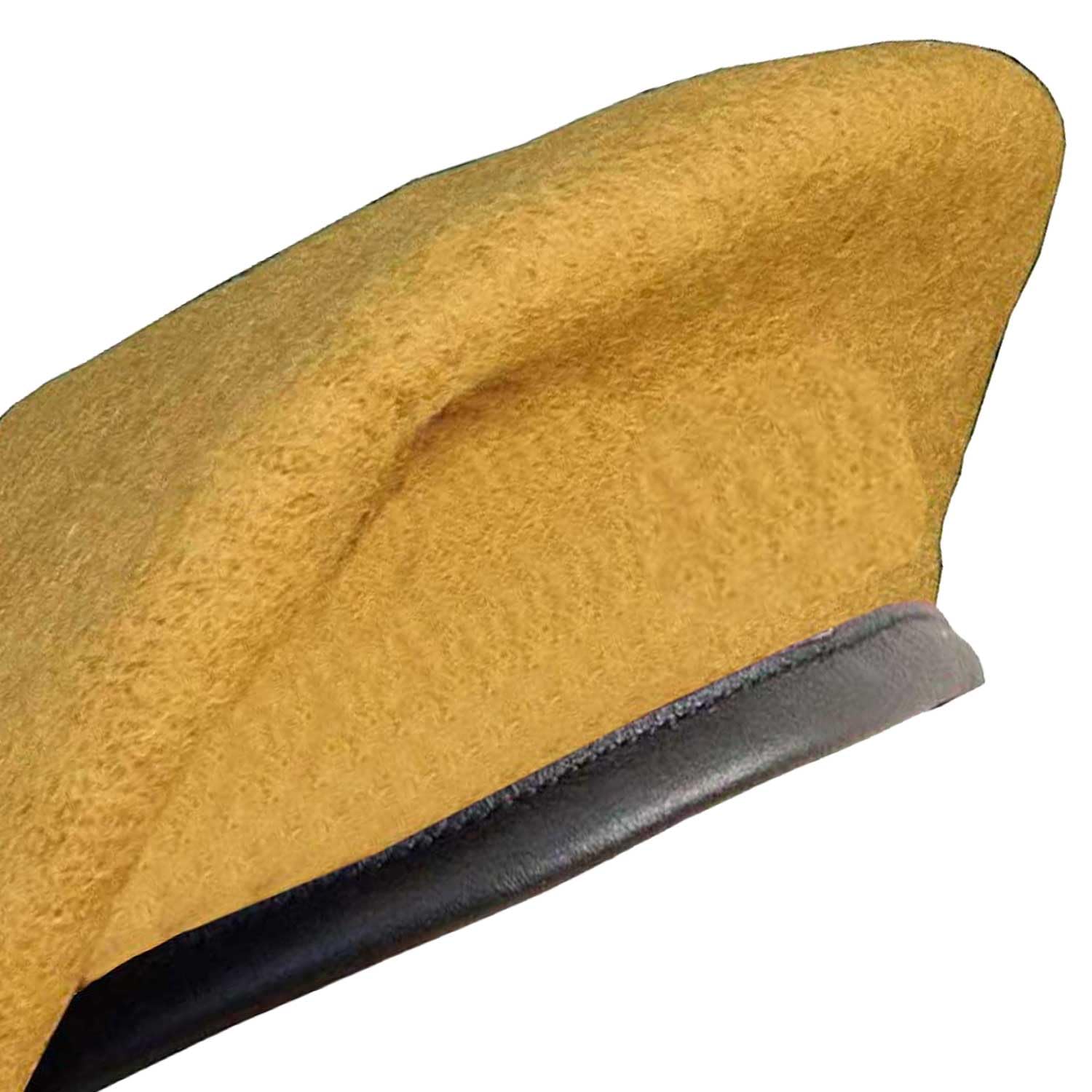 Yaksa Unisex French Woolen Beret Cap, Traditional Rajputana Army Style Berets Hat For Men & Women (Khaki), Free Size - Image 2 thumbnail