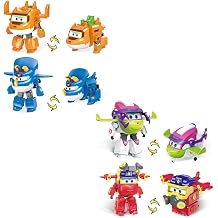 Super Wings 4Pack Playset 5" 3in1 Transformable Figures for Kids Ages 3+