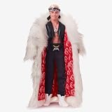 Barbie THE MOVIE, Ken Doll wearing Faux Fur Coat and Black Fringe Vest, fingerless gloves and gold tone chain, HRF31 - 2