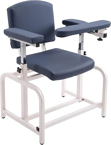 Cómoda silla de laboratorio para spa de laboratorio y sala de tratamiento... (azul, normal)