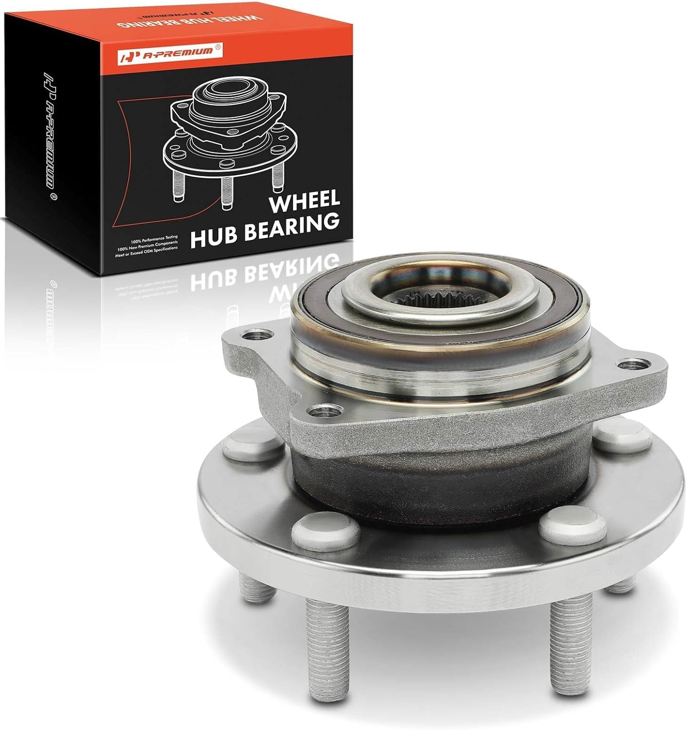 A-Premium Front Wheel Bearing and Hub Assembly with 5-Lug Compatible with Chrysler 200 2011-2014, Sebring 2007-2010, Dodge Avenger 2008-2014, Caliber 2009