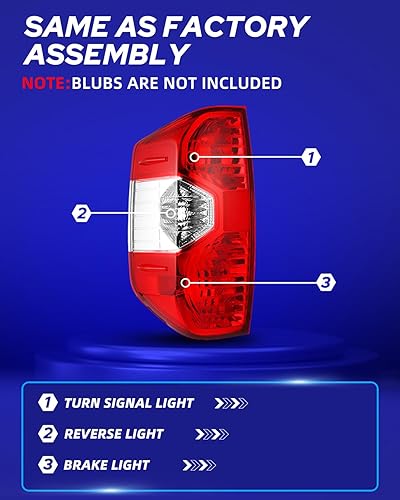 Miniatura 6 de AUTOONE Conjunto de luces traseras para Toyota Tundra, conjunto de lámpara trasera para camioneta Tundra 2014-2021 Lado del conductor del OEM de