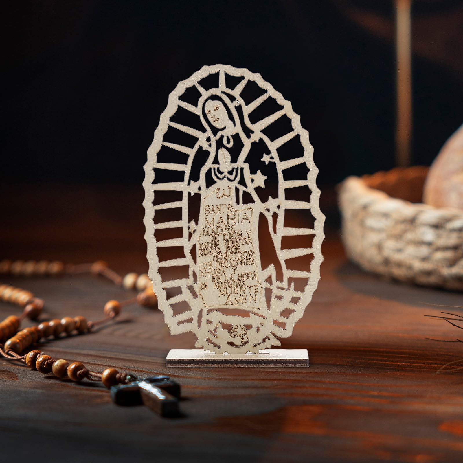 iplusmile 16 Piezas Centro de Mesa de Madera para Cruces Religiosas