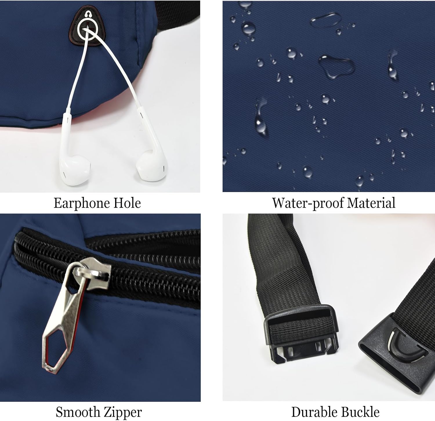 Fanny Pack for Women Men,Crossbody Water Resistant Sports Waist Bag Pack image 3
