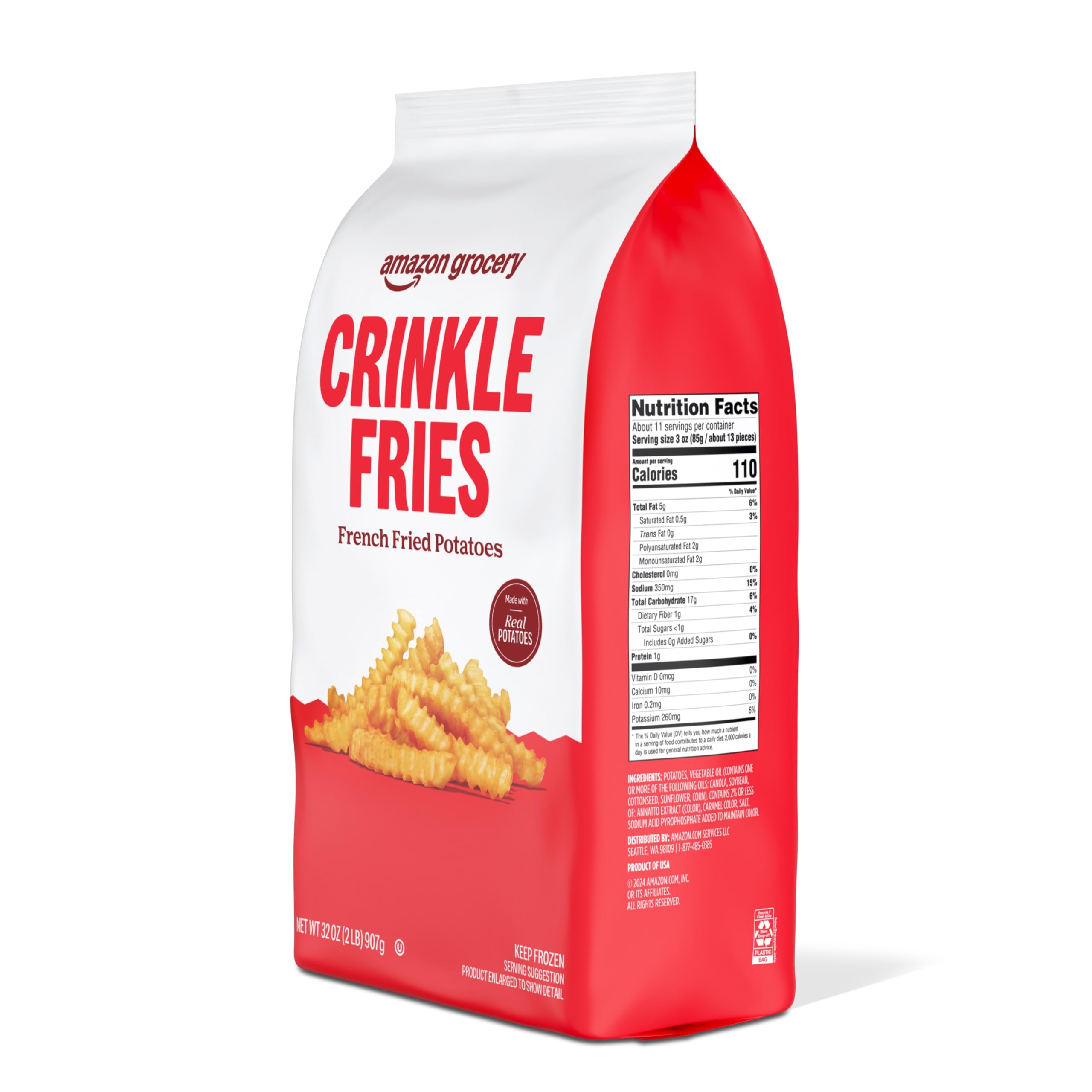Amazon Grocery Crinkle Fries 32 Oz Frozen Previously Happy Belly Packaging May Vary — view 7