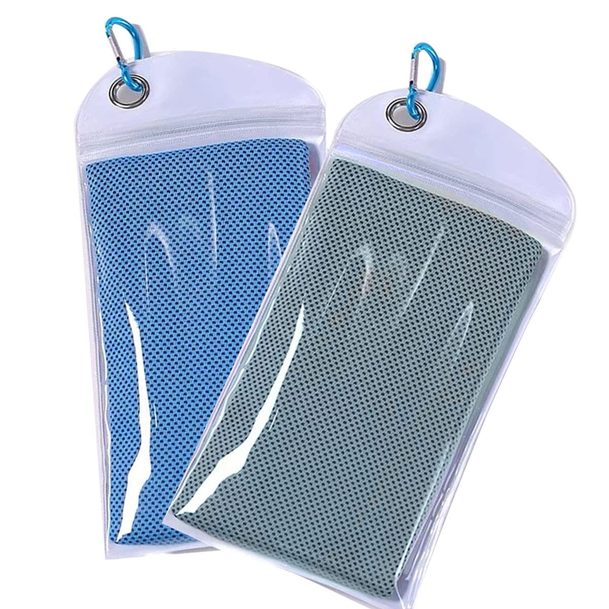 Lot De 2 Serviettes Rafraîchissantes Microfibre 30x85 Cm - Pour Sport, Gym, Yoga, Refroidissement Instantané