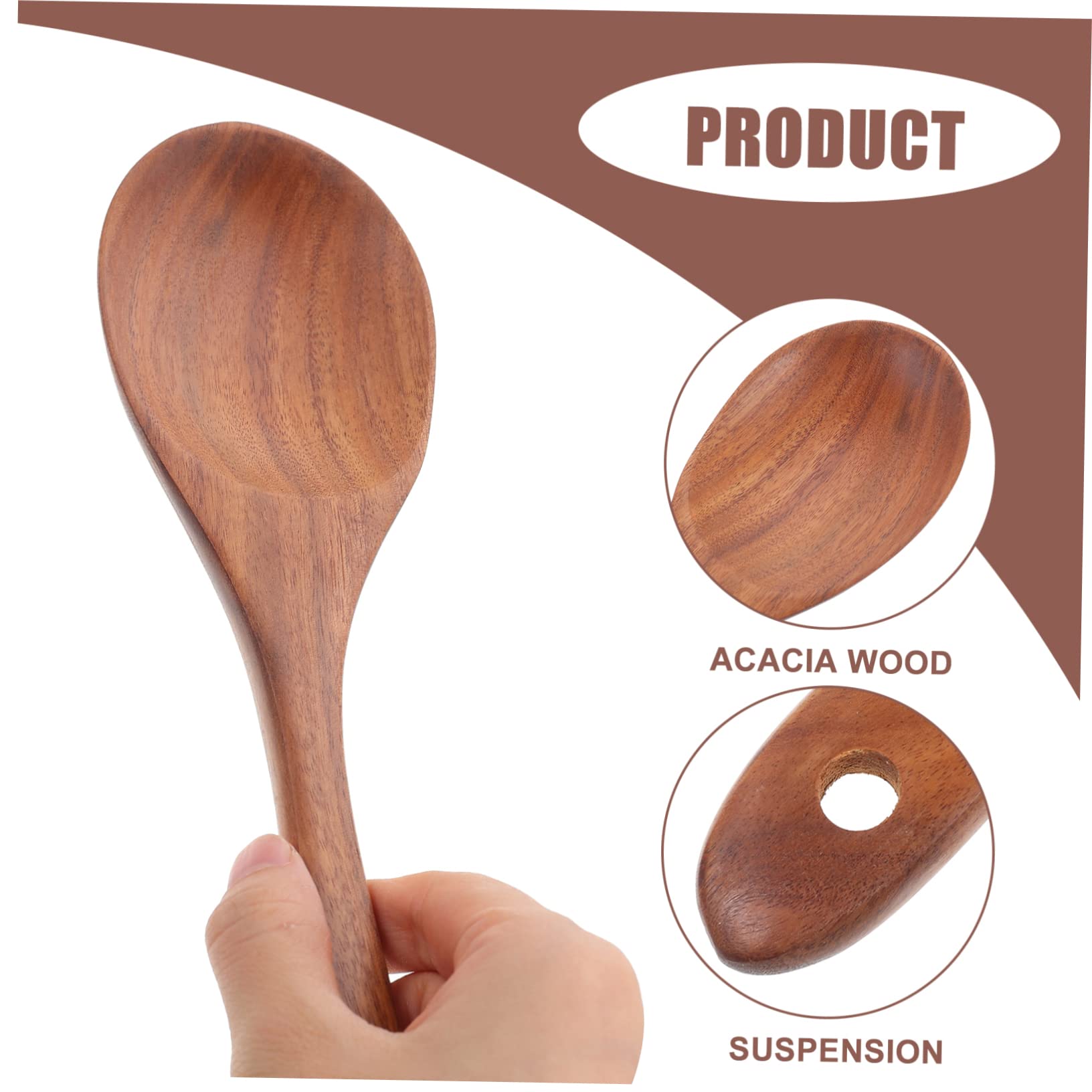 ABOOFAN Salad Spoon Food Serving Spoon Smooth Surface Safe for Soup Salad Heat Insulation Kitchen Tool for Cooking Serving