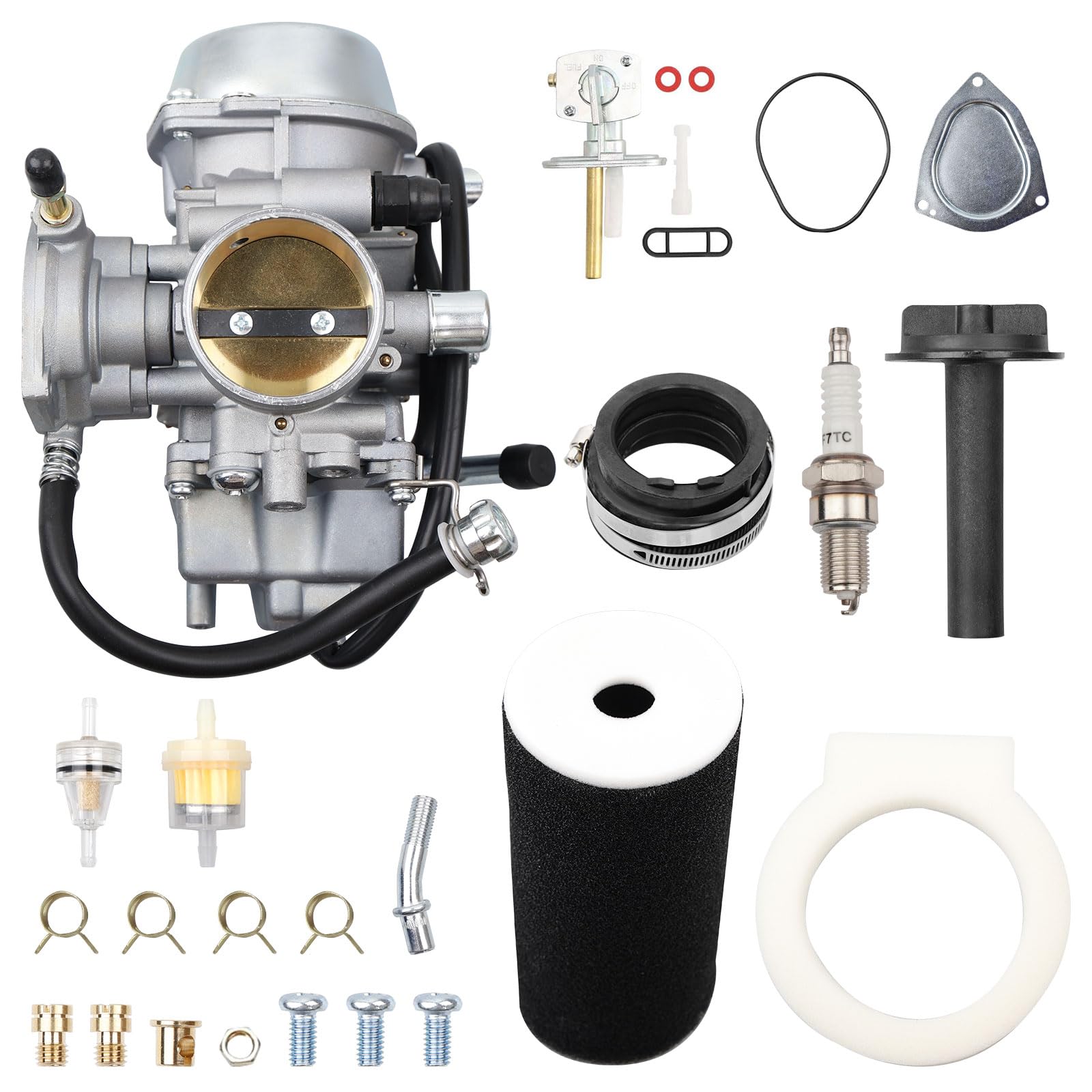 Carburetor Compatible with 2002 2003 2004 2005 2006 2007 2008 Yamaha Grizzly 660 YFM660 Carb 4-Stroke Engine ATV Carb