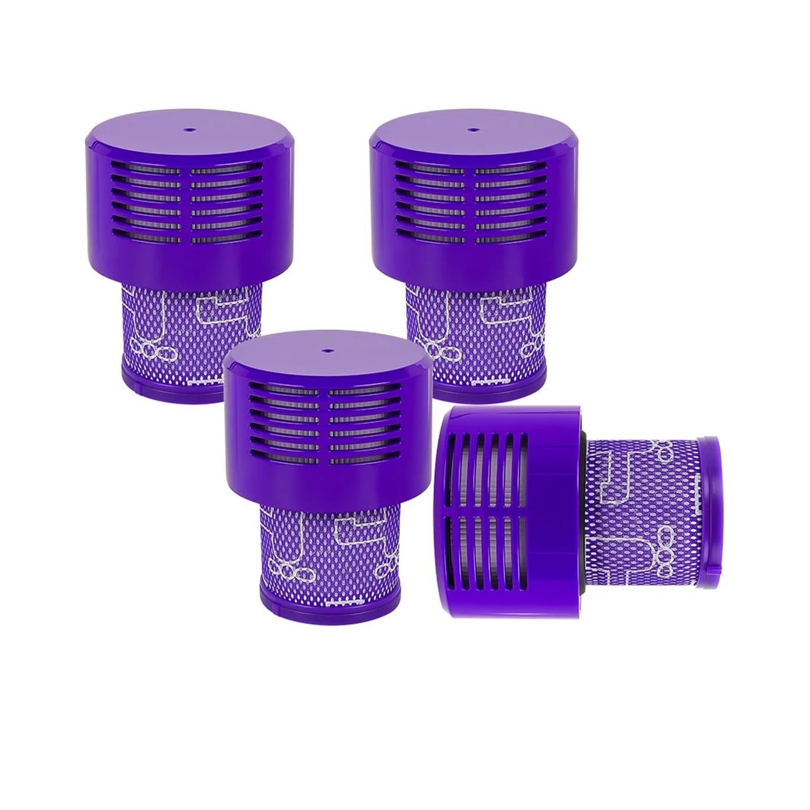 Reemplazo de filtro HEPA lavable, compatible con Dyson, accesorios de repuesto de elemento filtrante reemplazable for aspiradora V10 US SV12(SET2)