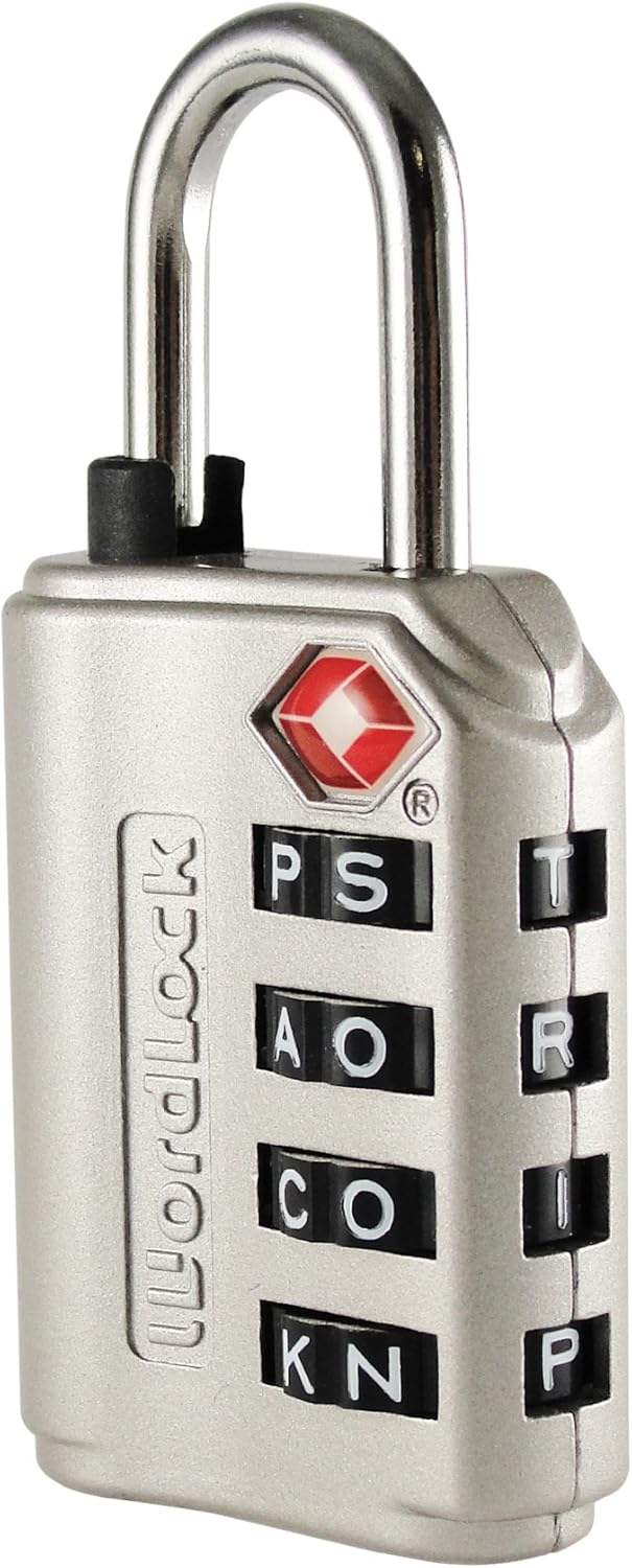 Wordlock LL-207-SL 4-Dial TSA Approved Luggage Lock, Silver : Clothing, Shoes & Jewelry