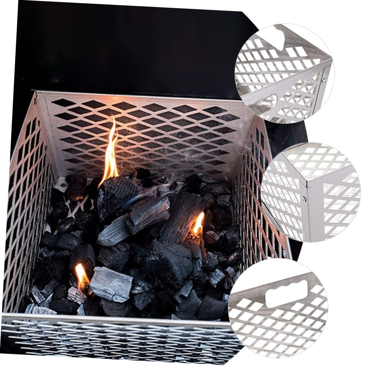 Cestello Affumicatore Offset in Acciaio Inossidabile per Barbecue