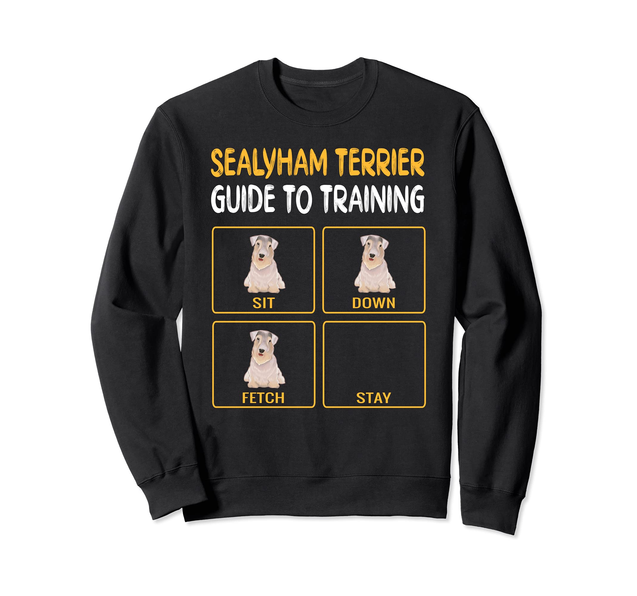 Funny Sealyham Terrier Guide To Training Dog Obedience Sweatshirt, Black